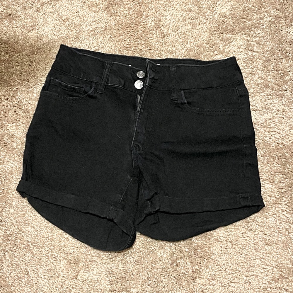 Black Denim Shorts